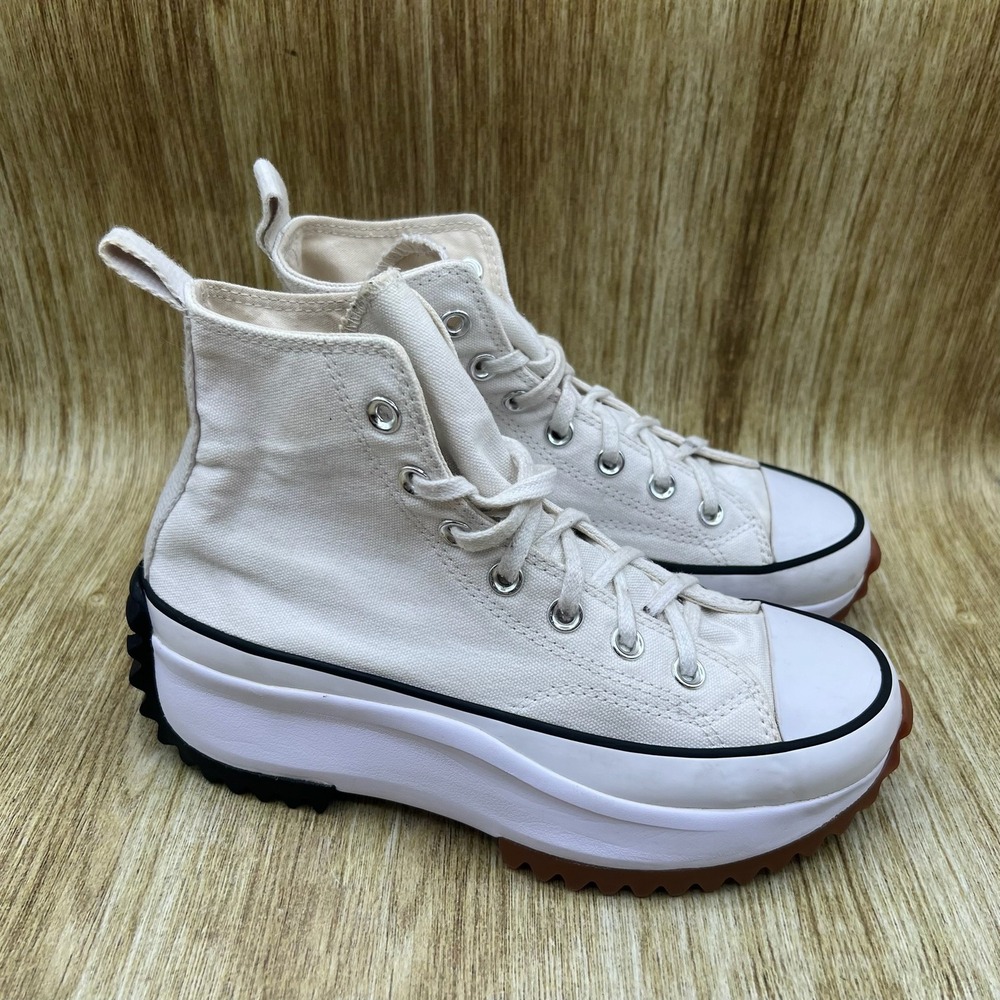 Converse Run Star Hike Sneakers Women's Size 7 White Platform High Top 166799C